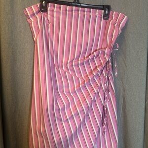 Hunter for Target Pink and White Strapless Dress